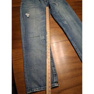 Indigo People Jeans Mens 34 x 32 Blue Distressed Straight Leg Denim